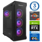 Kompiuteris INTOP AQUA Ryzen 7 8700F 16GB DDR5 2TB SSD M.2 NVME RTX5070 12GB WIN11Pro