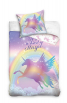 Medvilninė patalynė 160x200 Magical Unicorn Rainbow
