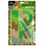 "Kidea" geometrinis rinkinys 20 cm, 4 elementai, liniuotė, ekscentrikas, matlankis, kompasas