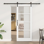 vidaXL Slankios durys ORKDAL Balta ir juoda 83 x 202 cm