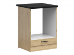 Virtuvės spintelė įmontuojamai orkaitei Black Red White Junona Line, ruda