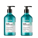 Loreal Scalp Advanced Anti-Oiliness Dermo-Purifier Shampoo 2X500Ml