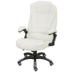 Ergonomi&scaron;ka biuro kėdė su masažo funkcija, 68 x 72 x 110&ndash;120 cm, kreminės baltumo, Kreminės baltos spalvos