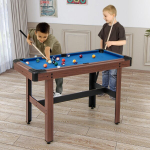Biliardo žaidimo stalas, 1,2 m medinis, 122x61x76 cm, rudas/mėlyna/žalia