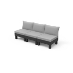 Trivietė sodo sofa &bdquo;Elements&ldquo; pilka/&scaron;viesiai pilka