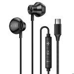 Laisvų rankų įranga USB-C Intra ausinės - LINQ - Juodos - Integruotas mikrofonas - Multifunkciniai valdymo mygtukai - Atsparus kabelis