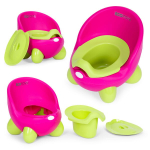 Vaiki&scaron;ka tualeto kėdutė su puoduku, rožinė-žalia, Ecotoys