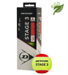 Teniso kamuoliukai Dunlop Stage 3 Red, geltoni/raudoni