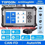 BAZARLAND30.TOPDON ArtiDiag500 automobilio diagnostikos įrankiai OBD2 skeneris variklio/ABS/SRS/ OBD2 kodų skaitytuvas atnaujinimas.