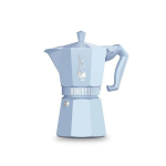 Italų kavinukas - BIALETTI - MOKA Exclusive - 6 puodelių - Pastelinė mėlyna