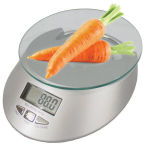 Virtuvinės svarstyklės Elektroninis stiklinis virtuvės padavėjo laikrodis 5 kg / 1 g