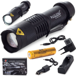 Bailong taktinis LED žibintuvėlis cree zoom xm-l3-u3