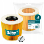 Sillar dulkių siurblio WD3.200 WD3 WD3 MV3 WD2 SE4001 KWD3 V12 V15 filtrai, 3 vnt.