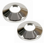 Chromuota PVC rozetė 28 mm - 2 vnt. rinkinys