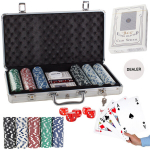 Teksaso pokerio rinkinys, 300 žetonų, 2 kaladės, dėklas