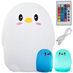 LED pingvino RGB nuotolinio valdymo USB naktinė lemputė vaikams