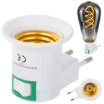 Adapterio lemputės adapterio jungiklis 230 V E27