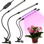 2 augalų augimo lempos su 40 LED laikmačiu ir USB spaustuku