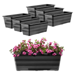 KADAX Balkoninis vazonas Gėlių vazonas Didelis 40cm Gėlių paketas 6 vnt gėlių stovas