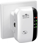 WiFi extenderis, WiFi stiprintuvas, interneto stiprintuvas &ndash; su Ethernet prievadu, greitas įdiegimas, belaidis signalo stiprintuvas namams