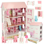 Medinis lėlių namas KX3488 Pink