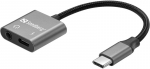 USB-C garso adapteris Sandberg PD65W 65W PD garsas + įkrovimas
