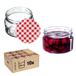 KADAX 10x konservuojantis stiklainis 250ml + dangtelis Fi82 medus