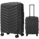 Wings PHOENIX 2.0 vidutinis lagaminas su kodine spyna ir 360&deg; ratukais, juodas, 64x45x26 cm, polipropilenas