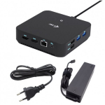 I-Tec dokų stotis USB-C DP dvigubam HDMI 4K 100W su universaliu krovikliu