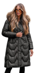 Žieminė ilga moteri&scaron;ka juoda striukė Klein O/5M3229/392B-64736-XL