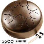Kalbos būgnų komplektas, mu&scaron;amasis instrumentas, bronzos spalva, muzikos instrumentas, meditacija, garso terapija, relaksacija.