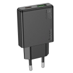 Hoco N38 Slim įkroviklis Usb-c + Usb-a Pd/qc 20w juodas