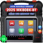 Diagnozės lagaminas - AUTEL - MK808K-BT - Dvipusis diagnostika - 3000+ aktyvių testų - Belaidis &bdquo;Bluetooth&ldquo;