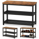 Batų spintelė su sėdynėle, didelė, industrialinio stiliaus, loft, medinė, retro, 60 cm