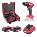 Akumuliatorinis suktuvas-gręžtuvas su kalimu Worcraft 20V LI-ION, 2x2,0Ah