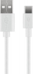 Goobay Usb-c į Usb-a 2.0 įkrovimo laidas, baltas, 1m