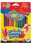 Spalvoti pie&scaron;tukai Colorino Jumbo, tribriauniai, 10 spalvų