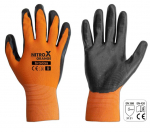 Apsauginės pir&scaron;tinės Bradas Nitrox Orange, nitrilas, dydis 11