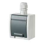 Vienvietis lizdas Elektro-Plast Aquant IP55
