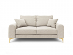 Dvivietė sofa Mazzini Sofas Madara, &scaron;viesios smėlio spalvos