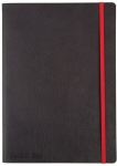 Užra&scaron;ų knygelė Oxford Black n&acute;Red su gumele ir skirtuku, juoda