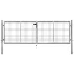 Sodo vartai, sidabrinės sp., 306x125cm, galvanizuotas plienas