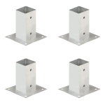 Stulpų pagrindai, 4vnt., galvanizuotas metalas, 71mm