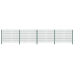 Tvoros segmentai su stulpais, žalios sp., 6,8x1,2m, geležis