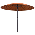 Lauko skėtis su aliuminio stulpu, 270 cm, rudas, Oranžinė