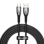 Glimmer USB-A - USB-C greito įkrovimo kabelis 2m, juodas