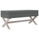 Daiktadėžė-taburetė vidaXL, Audinys, 110x45x49cm, tamsiai pilka