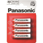 Panasonic elementai Red Zinc R6 (AA),4 vnt.