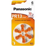 Panasonic elementai klausos aparatams Zinc-Air PR13H-LB, 6 vnt.