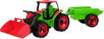 LENA&reg; GIGA TRUCKS traktorius su priekiniu krautuvu ir priekaba 02136
